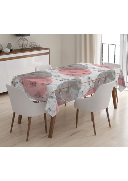 Baskılı Kadife Doku Masa Örtüsü