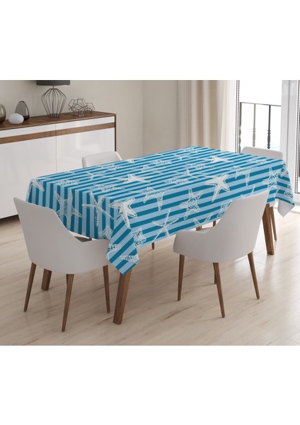 Baskılı Kadife Doku Masa Örtüsü