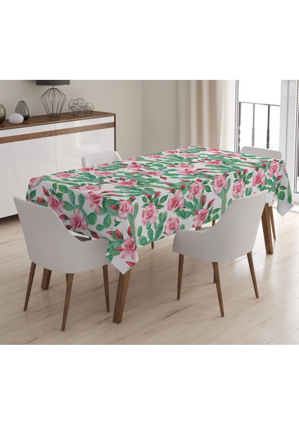 Baskılı Kadife Doku Masa Örtüsü