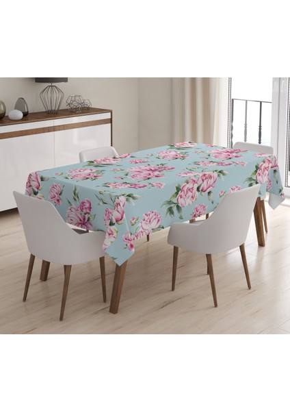 Baskılı Kadife Doku Masa Örtüsü