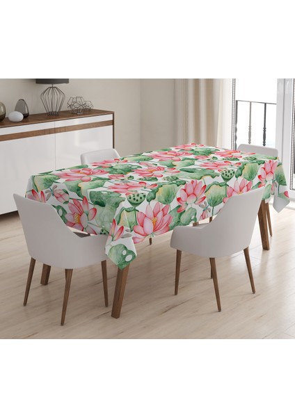 Baskılı Kadife Doku Masa Örtüsü