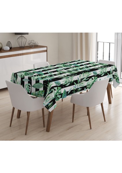 Baskılı Kadife Doku Masa Örtüsü