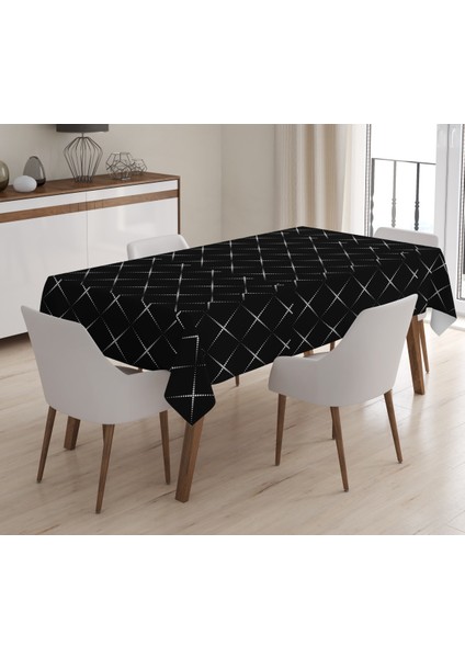Baskılı Kadife Doku Masa Örtüsü