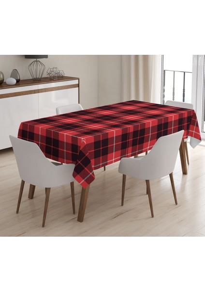 Baskılı Kadife Doku Masa Örtüsü