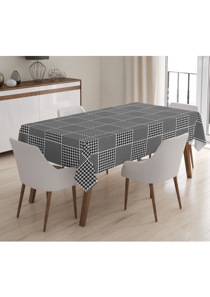 Baskılı Kadife Doku Masa Örtüsü