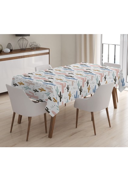 Baskılı Kadife Doku Masa Örtüsü