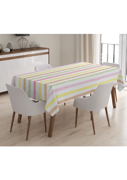 Baskılı Kadife Doku Masa Örtüsü