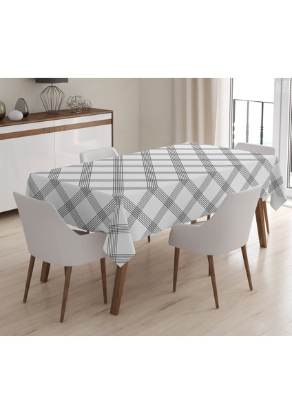 Baskılı Kadife Doku Masa Örtüsü