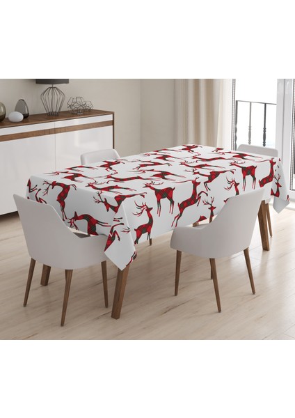 Baskılı Kadife Doku Masa Örtüsü