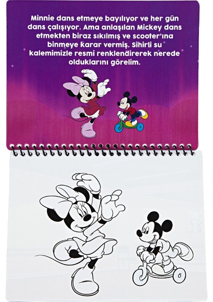 Painting Lisanslı Disney Jr. Minnie Özel Sulu Kalem ile Sihirli Boyama Kitabı