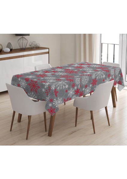 Baskılı Kadife Doku Masa Örtüsü