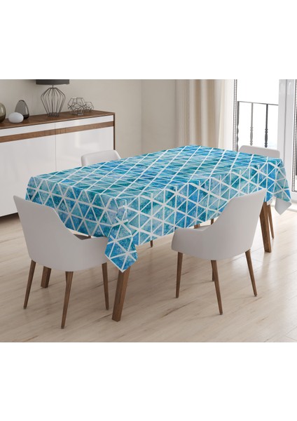 Baskılı Kadife Doku Masa Örtüsü
