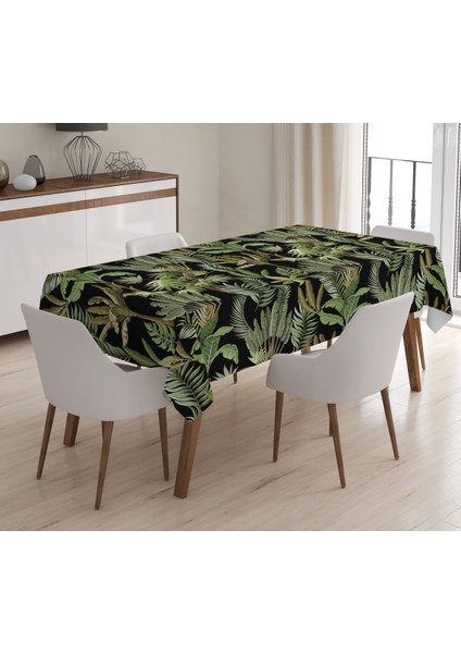 Baskılı Kadife Doku Masa Örtüsü