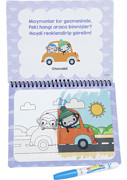 Fisher Price Water Painting Araçlar Sihirli Özel Sulu Kalem ile Boyama Kitabı