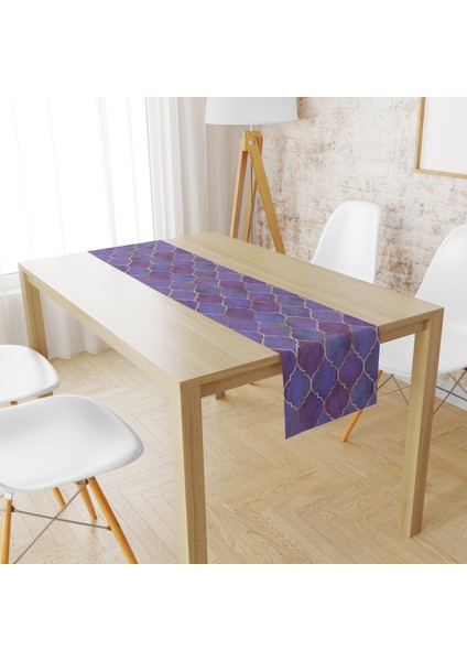 Evmila Renkli Geometrik Desen Runner Llrn 26