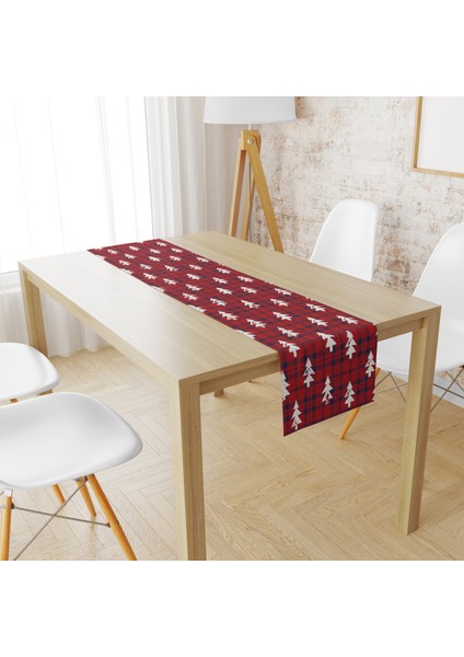 Evmila Çam Ağaçları Desen Runner Llrn 76