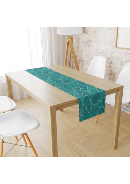 Evmila Renkli Geometrik Desen Runner Llrn 27