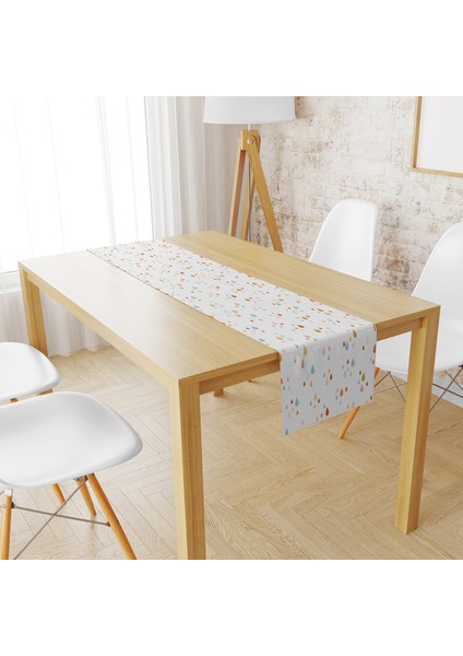 Evmila Kadife Kumaş Renkli Damlalar Runnur Modeli 1654