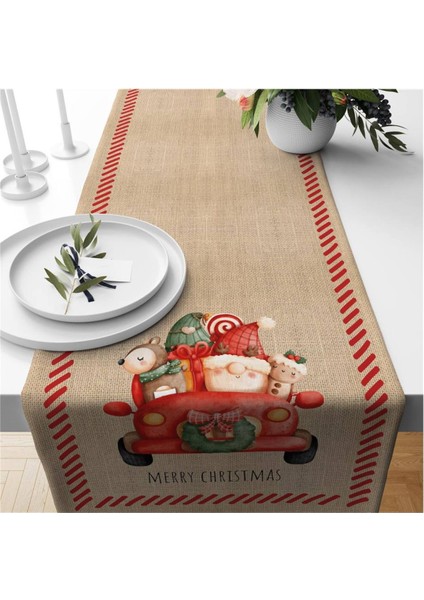 Yılbaşı Özel Araba Desenli Runner