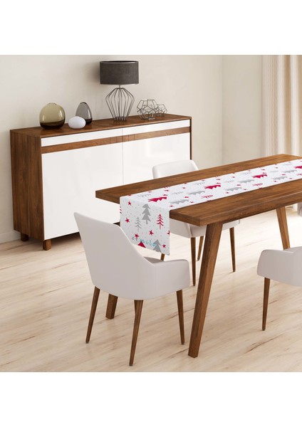 Kırmızı Gri Çam Ağaçları Runner Modeli R300