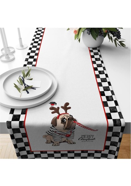 Yılbaşı Özel Geyik Desenli Runner