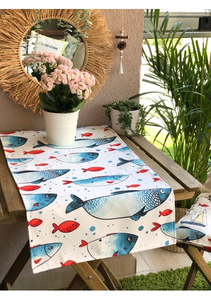 Balıklar Desen Runner 2190