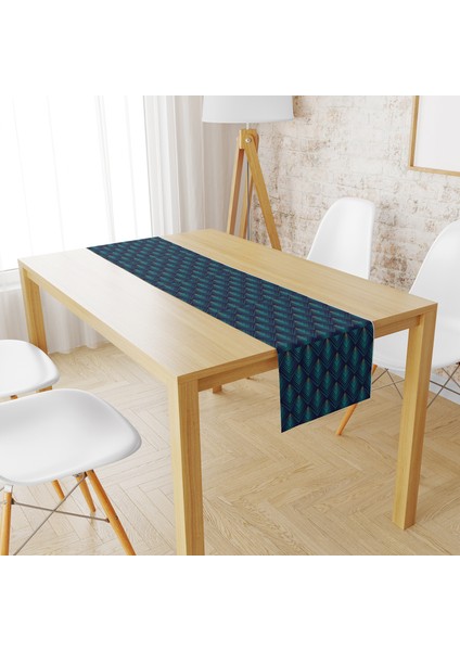 Evmila Kadife Kumaş Renkli Geometrik Runnur Modeli 937