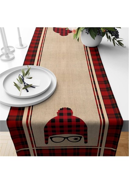 Yılbaşı Özel Şapka Desenli Runner