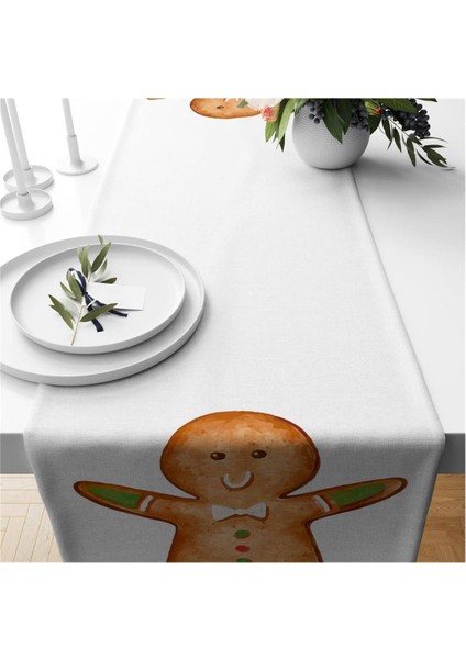 Yılbaşı Özel Kedi Desenli Runner