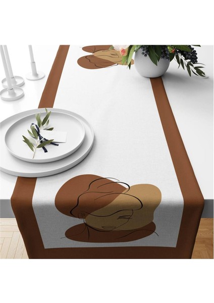 Modern Desenli Kadife Runner