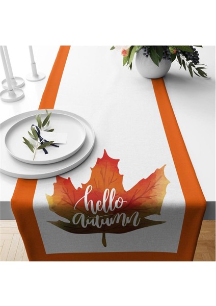 Sonbahar ve Kırlent Desenli Runner