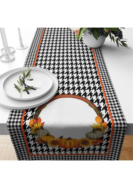 Sonbahar ve Kabak Desenli Runner