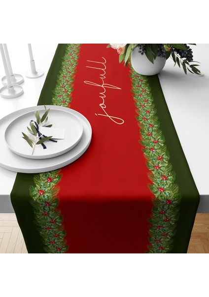 Yılbaşı Temalı Kadife Runner