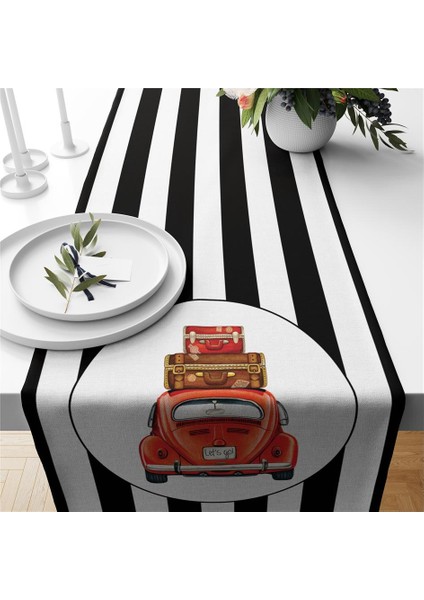 Sonbahar ve Kabak Desenli Runner