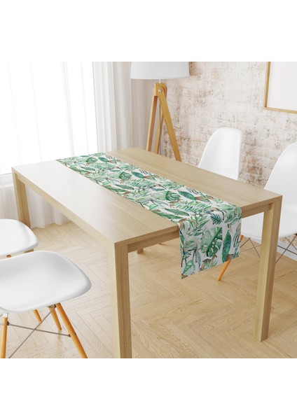 Evmila Yeşil Dallar Desen Runner Llrn 164