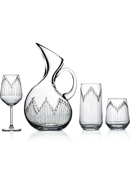 Kazaan 37 Parça Bardak Çeyiz Seti Ördek Karaflı Vega Desenli fiyatları