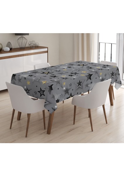Baskılı Kadife Doku Masa Örtüsü