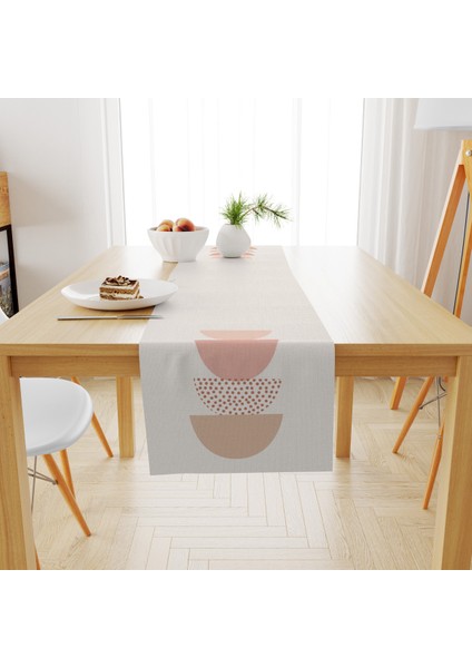 Kadife Dokuma Özel Tasarım Soyut Desenli Runner