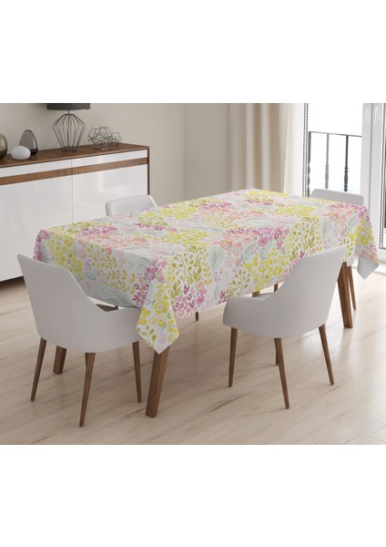 Baskılı Kadife Doku Masa Örtüsü
