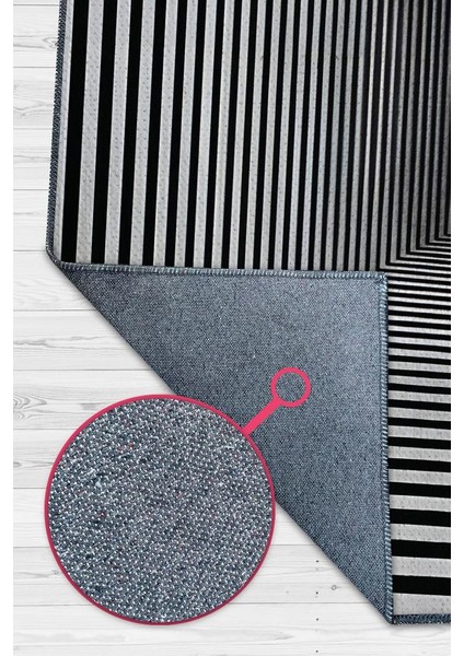 Tünel Dokuma Tabanlı Geometrik Halı Kareli Oturma Odası Halısı Siyah Beyaz Salon Halısı