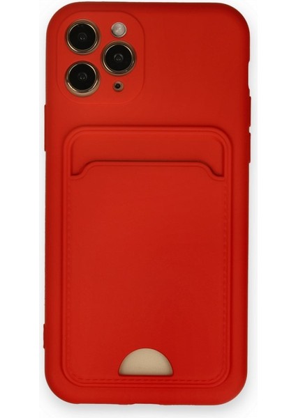 iPhone 11 Pro Kılıf Kelvin Kartvizitli Silikon - Kırmızı