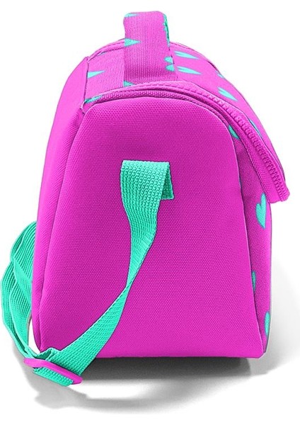 Coral High Kids Neon Pembe Su Yeşili Kalp Desenli Thermo Beslenme Çantası