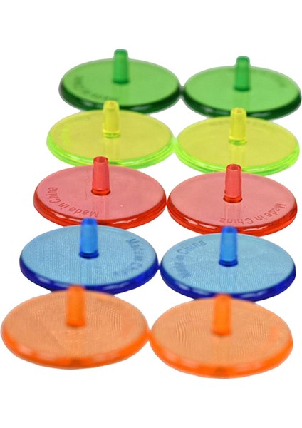 10X Golf Topu Işaretleri Accs Rastgele Renk Dış Mekan Eğitim Için 24 mm Plastik (Yurt Dışından)