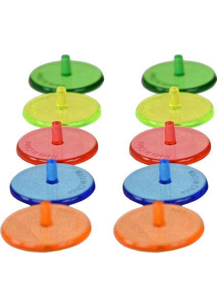 10X Golf Topu Işaretleri Accs Rastgele Renk Dış Mekan Eğitim Için 24 mm Plastik (Yurt Dışından)
