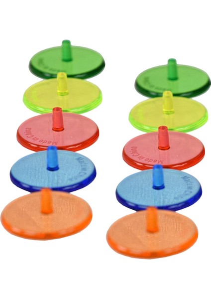 10X Golf Topu Işaretleri Accs Rastgele Renk Dış Mekan Eğitim Için 24 mm Plastik (Yurt Dışından)