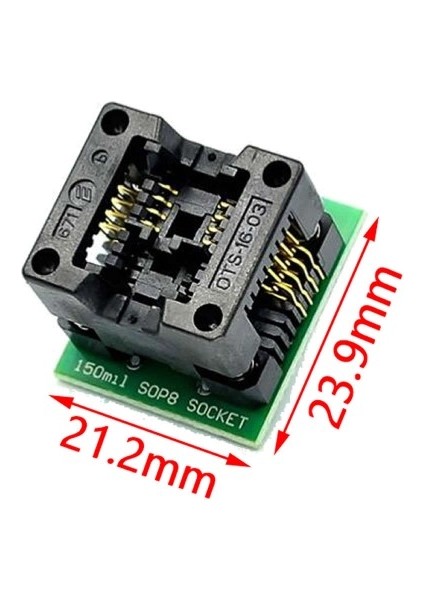 ROBA 150 Mil Smd Soic8 Sop8 SO8 to Dip8 Yaylı Soket Adaptör