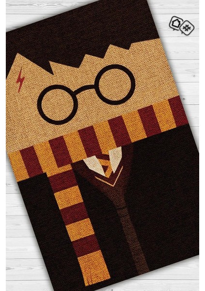 Harrycraft Dokuma Tabanlı Yıkanabilir Kaymaz Harry Potter Film Çocuk Odası Halısı