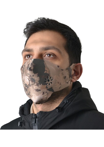 Kamuflaj Desenli Bariyer Maske