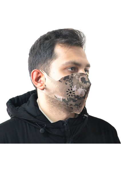 Kamuflaj Desenli Bariyer Maske