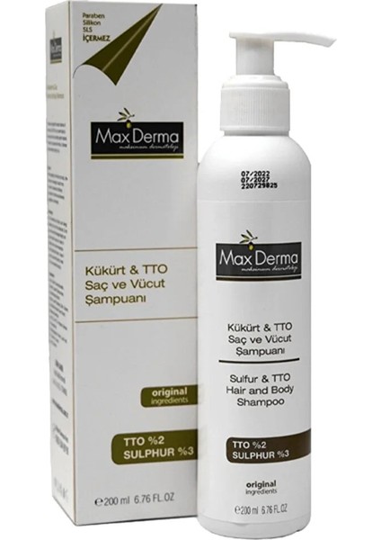 Max Derma Kükürt ve Tto Saç ve Vücut Şampuanı